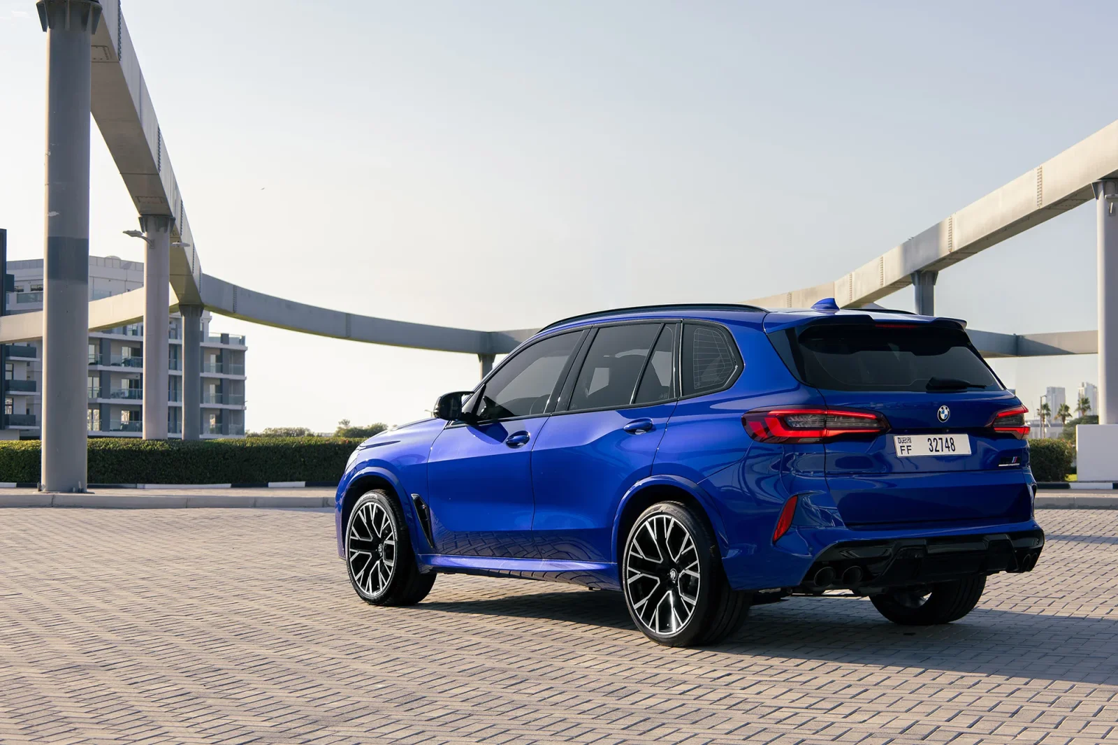 Rent BMW X5 M Competition Blue 2022 in Abu Dhabi - 11 