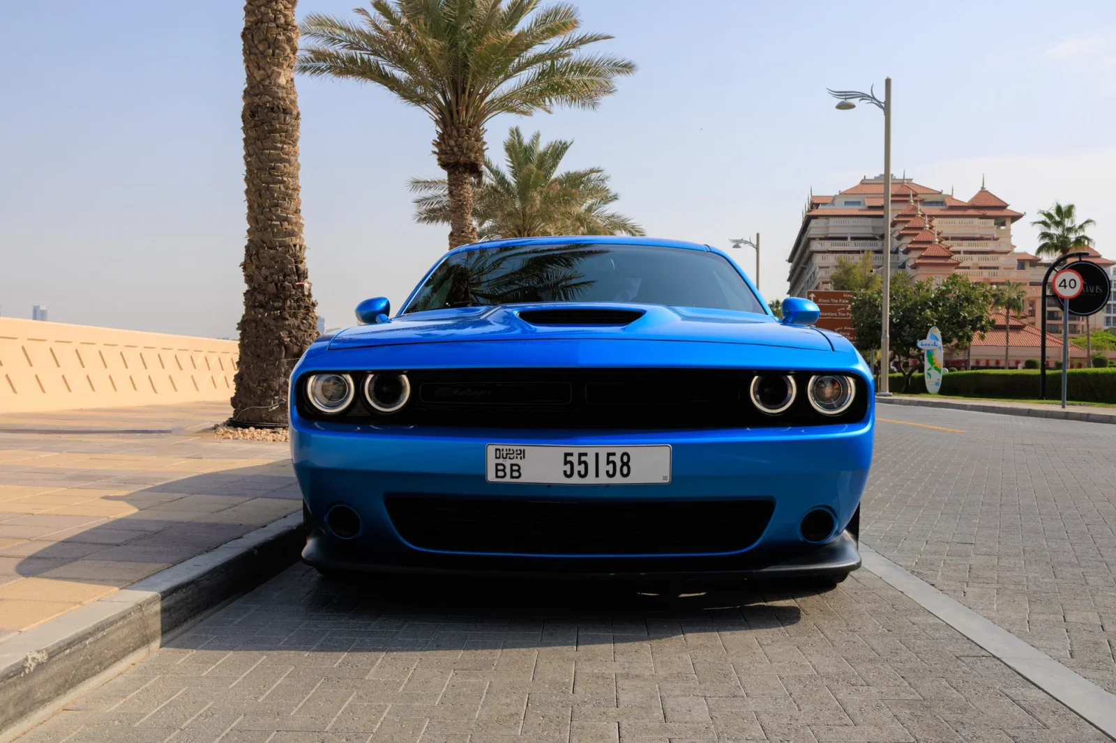 Rent Dodge Challenger GT Blue 2023 in Abu Dhabi - 7 