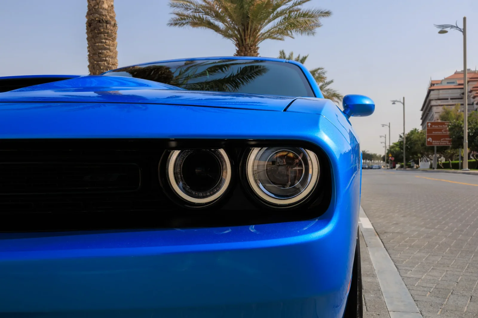 Rent Dodge Challenger GT Blue 2023 in Abu Dhabi - 6 