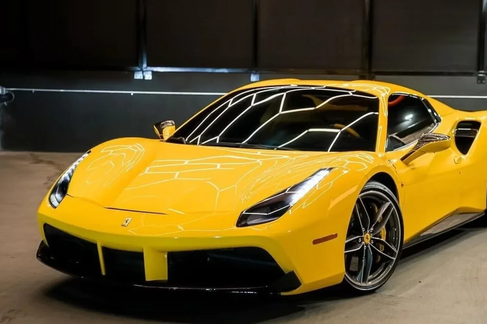 Rent Ferrari 488  Yellow 2018 in Miami