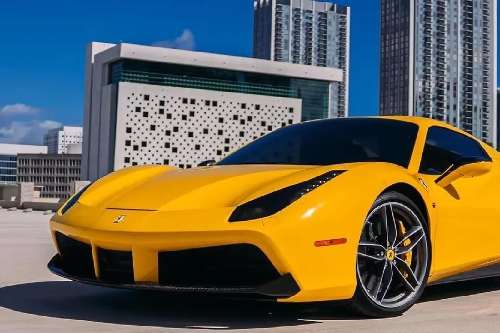 Rent Ferrari 488  Yellow 2018 in Miami - 2 