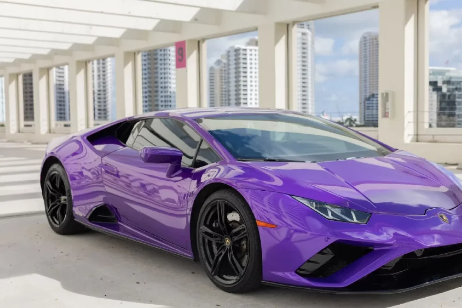 Affitto Lamborghini Huracan EVO Viola 2025 in Miami - 4 