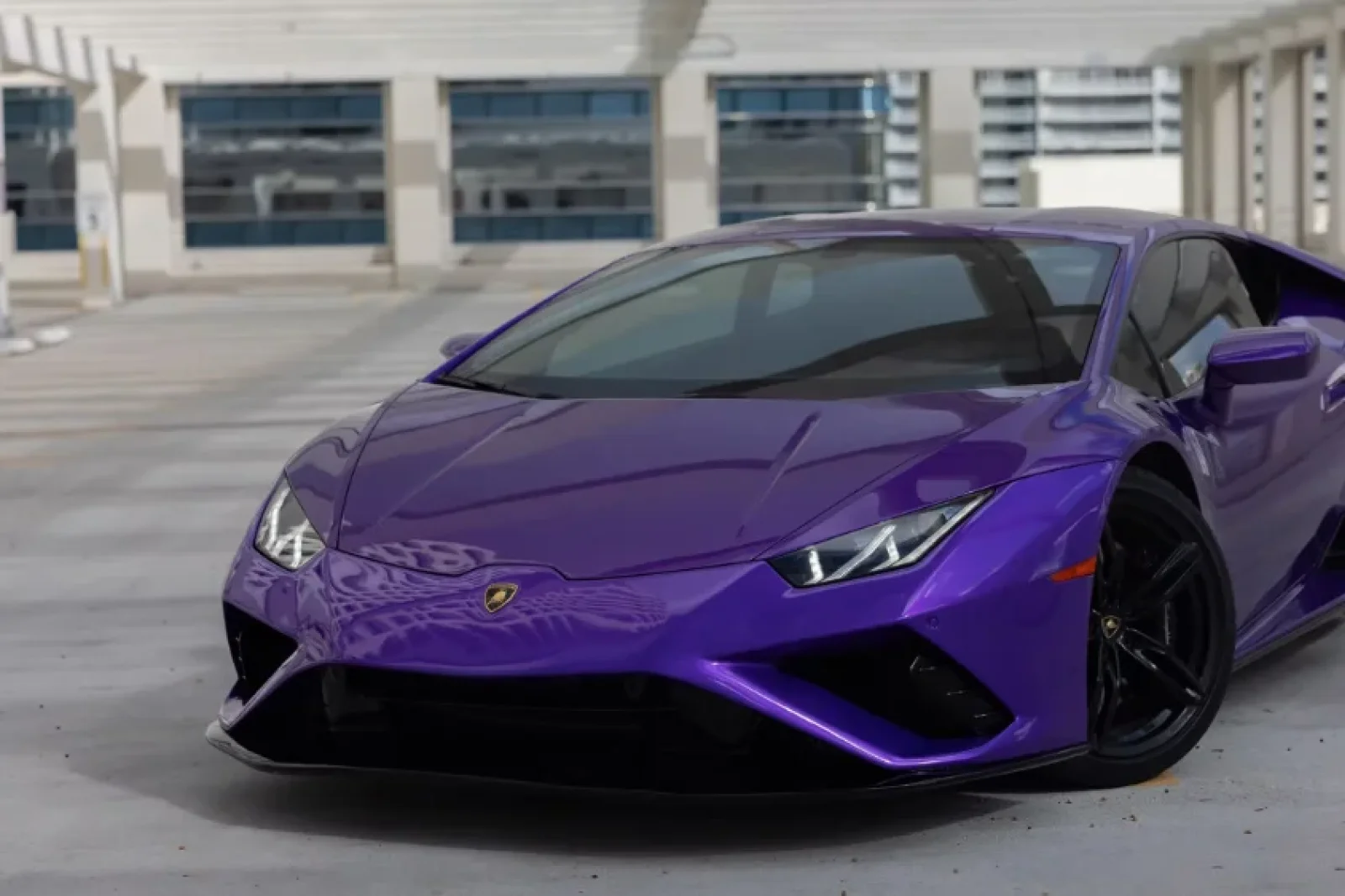Affitto Lamborghini Huracan EVO Viola 2025 in Miami