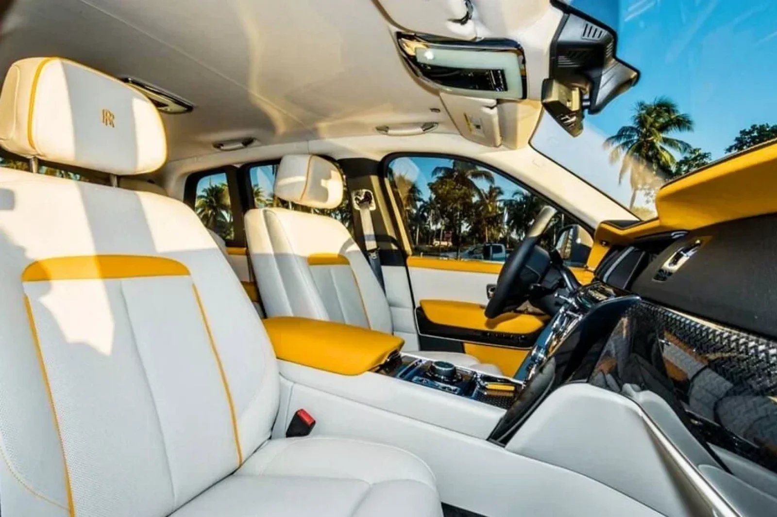 Rent Rolls-Royce Cullinan Black Badge White 2022 in Miami - 3 