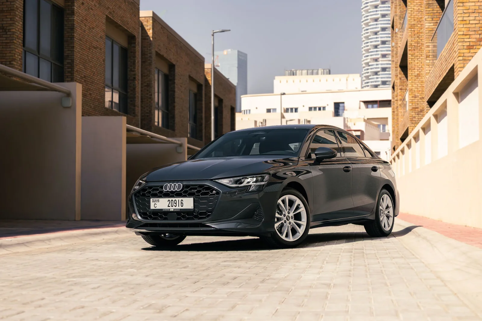 Huren Audi A3  Grijs 2026 in Abu Dhabi