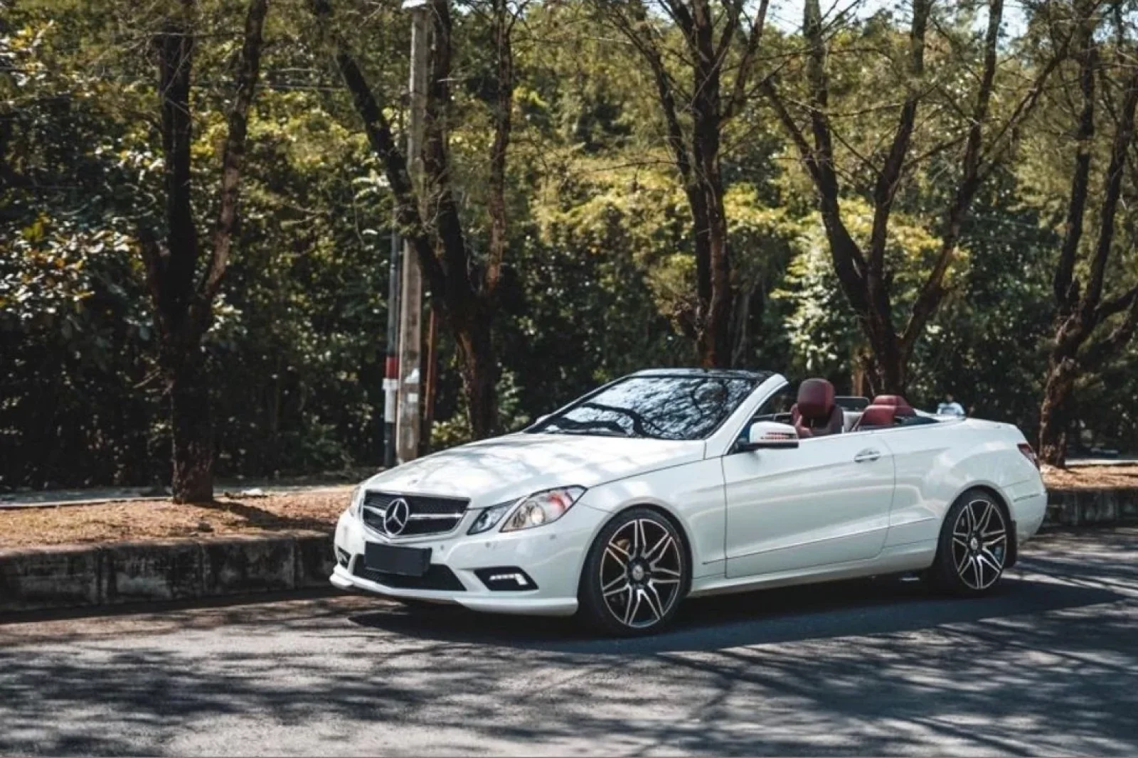 Rent Mercedes-Benz E-Class 350 White 2015 in Bali