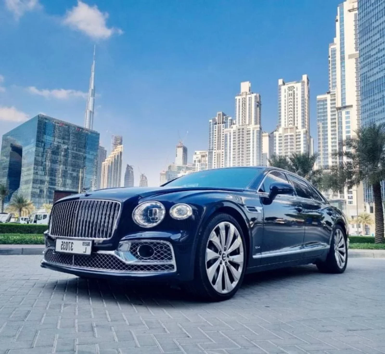 Rent Bentley Flying Spur  Blue 2022 in Dubai