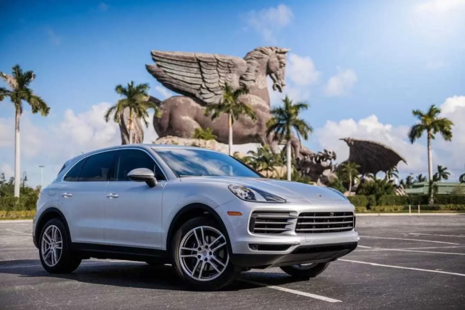 Rent Porsche Cayenne S Silver 2019 in Miami