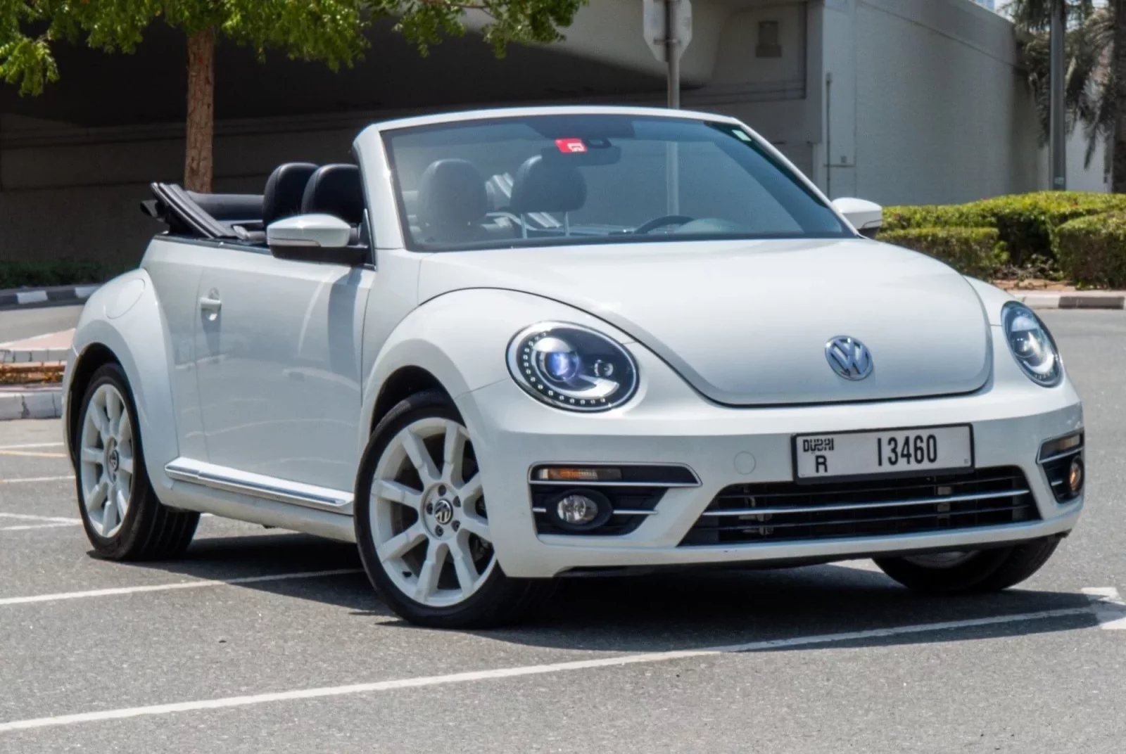 Rent Volkswagen Beetle Cabrio White 2019 in Dubai