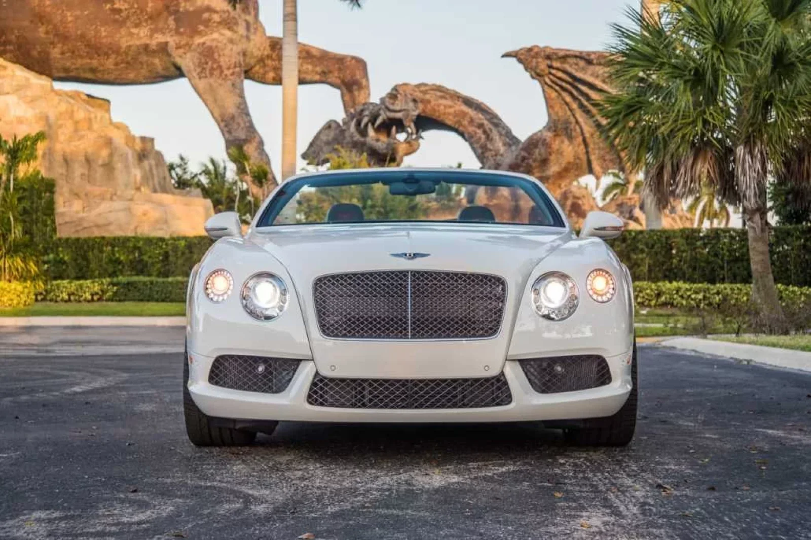 Rent Bentley Continental GT Convertible White 2015 in Miami