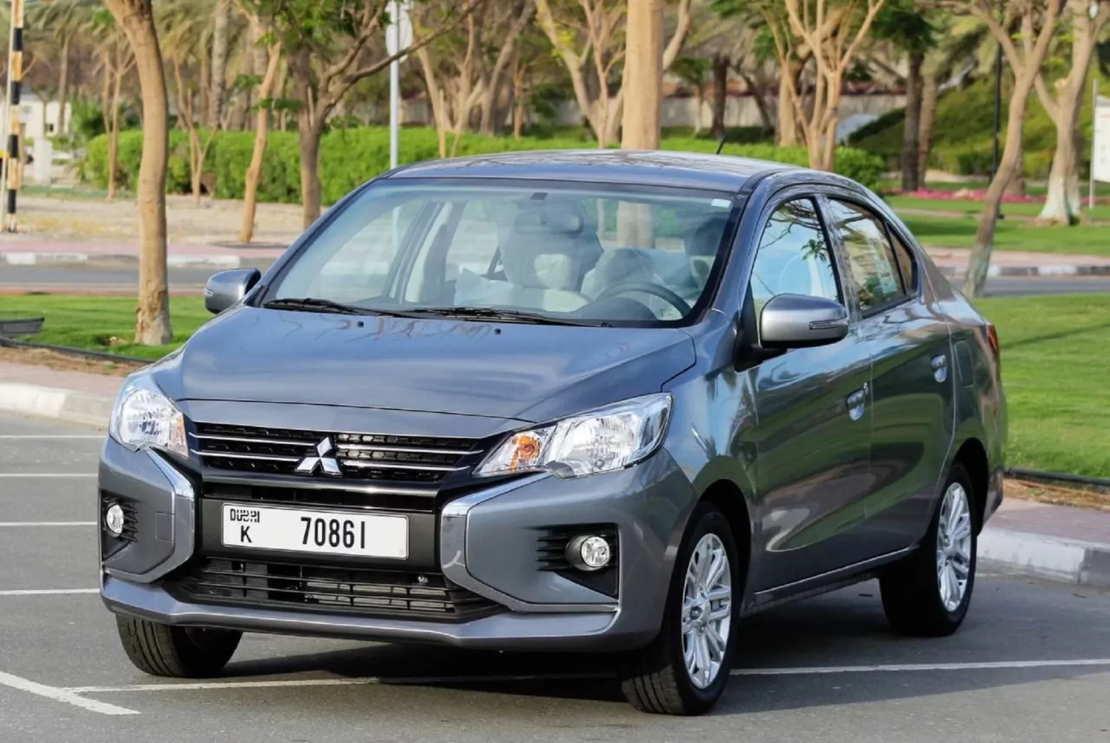 Rent Mitsubishi Attrage  Grey 2023 in Dubai