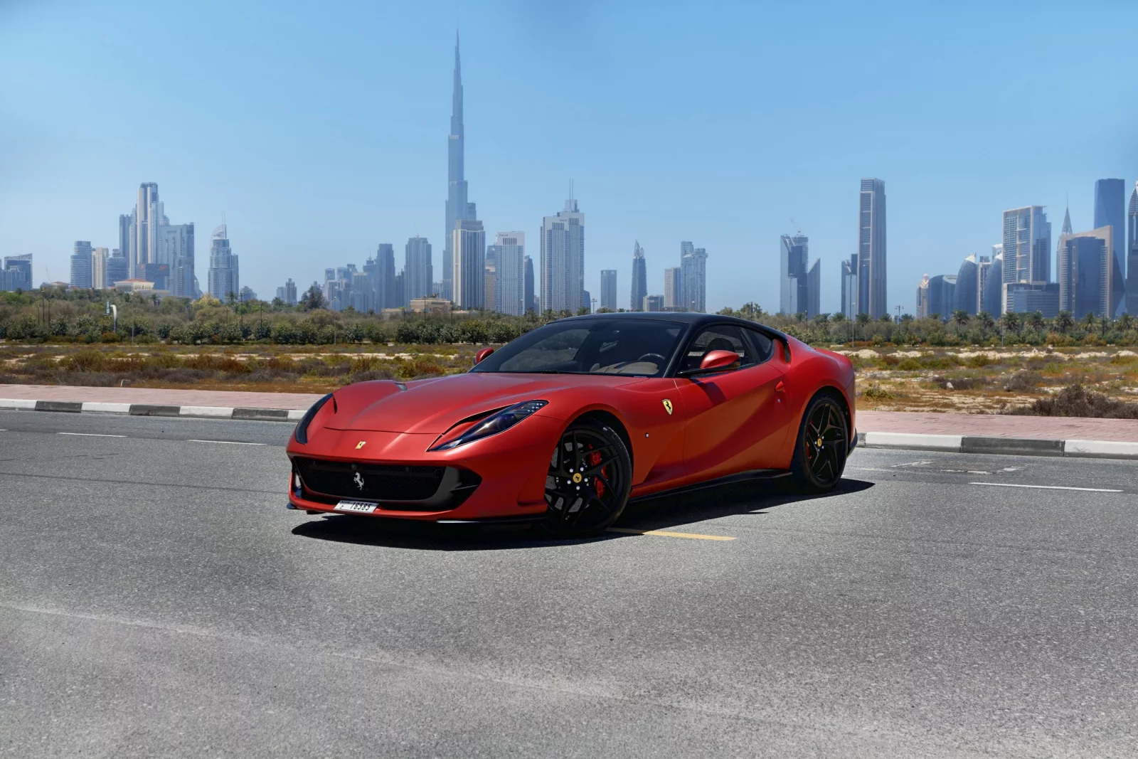 Rent Ferrari 812 Superfast  Red 2021 in Dubai