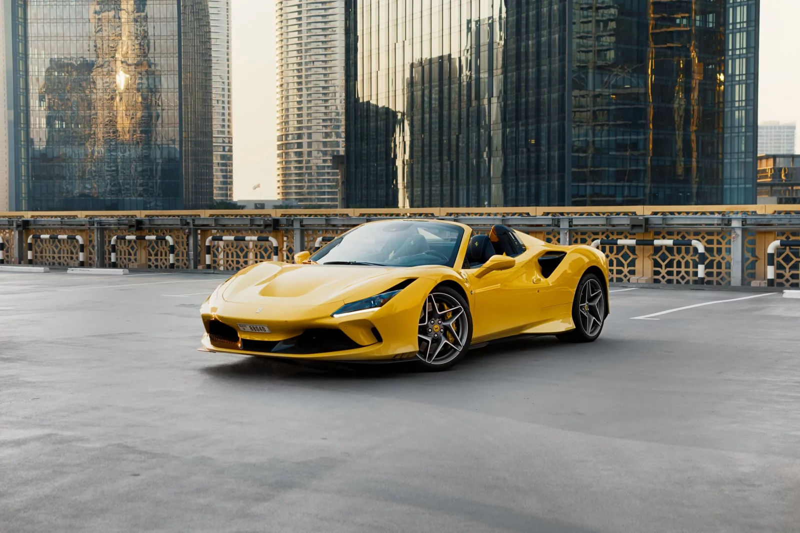 Rent Ferrari F8 Spider  Yellow 2022 in Dubai