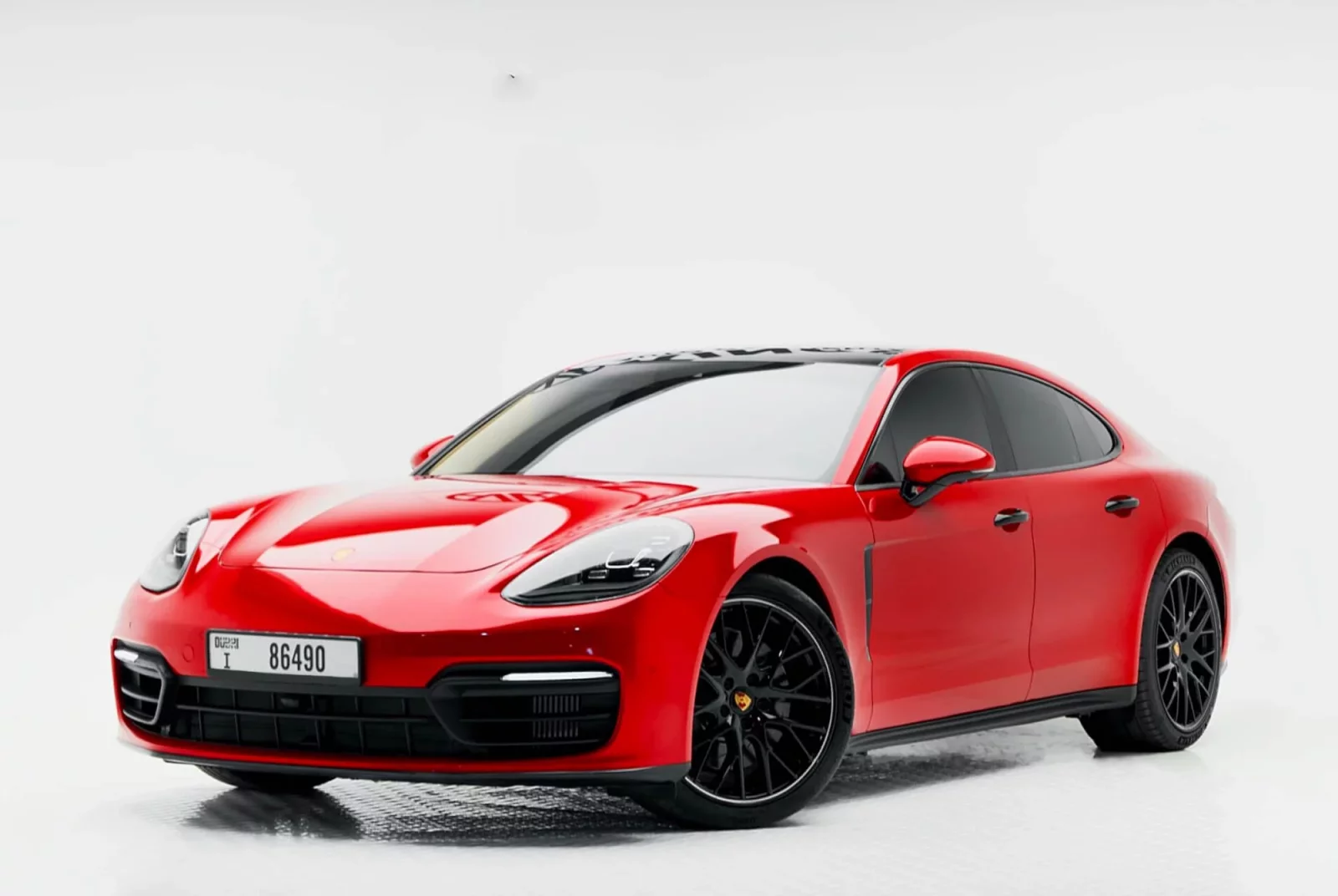 Rent Porsche Panamera  Red 2022 in Dubai