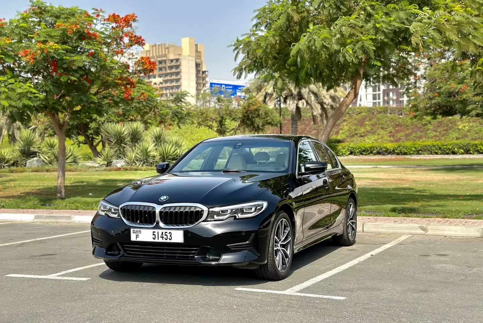 Rent BMW 3-Series  Black 2021 in Dubai