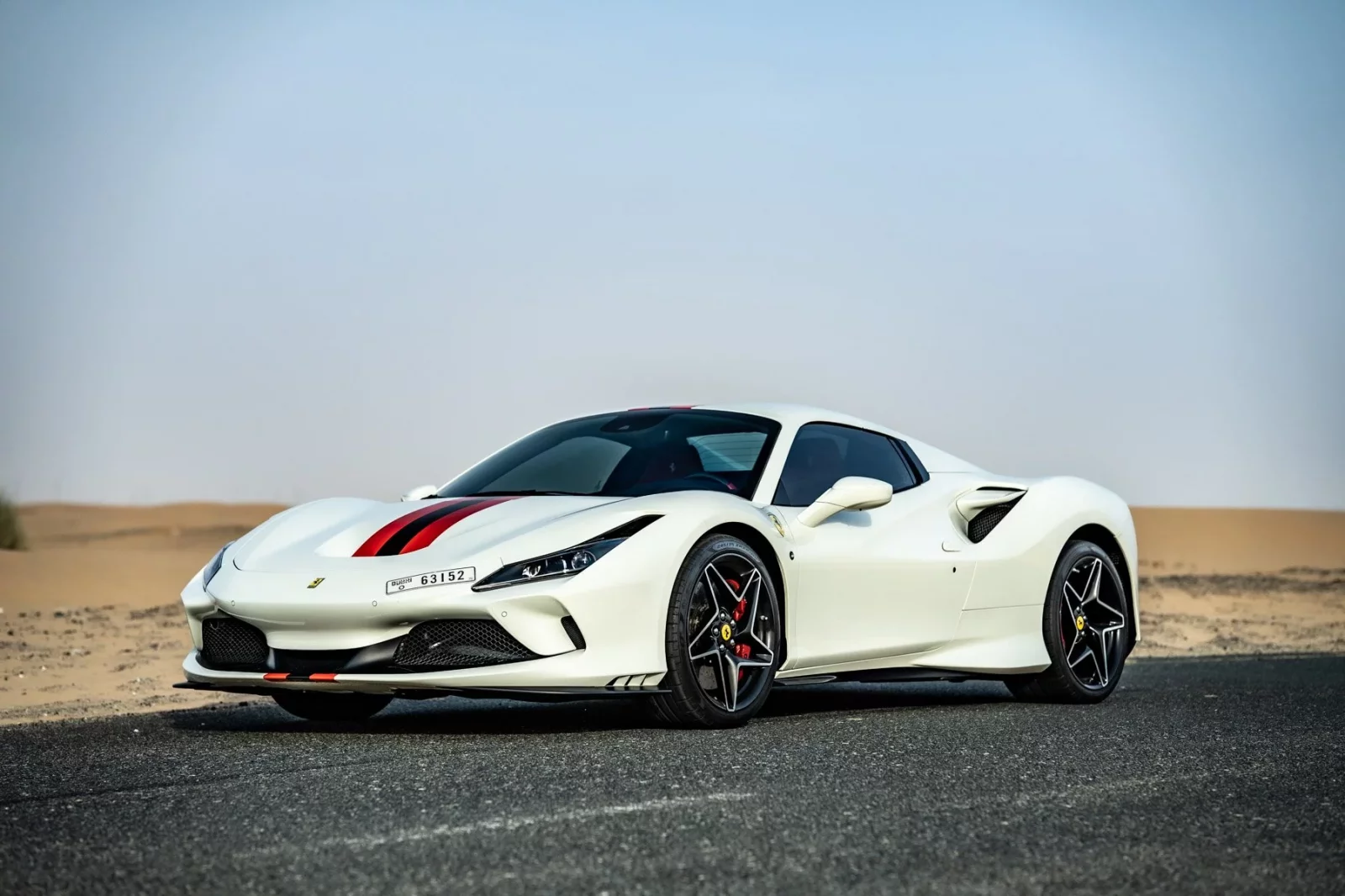 Rent Ferrari F8 Tributo Spider White 2021 in Dubai