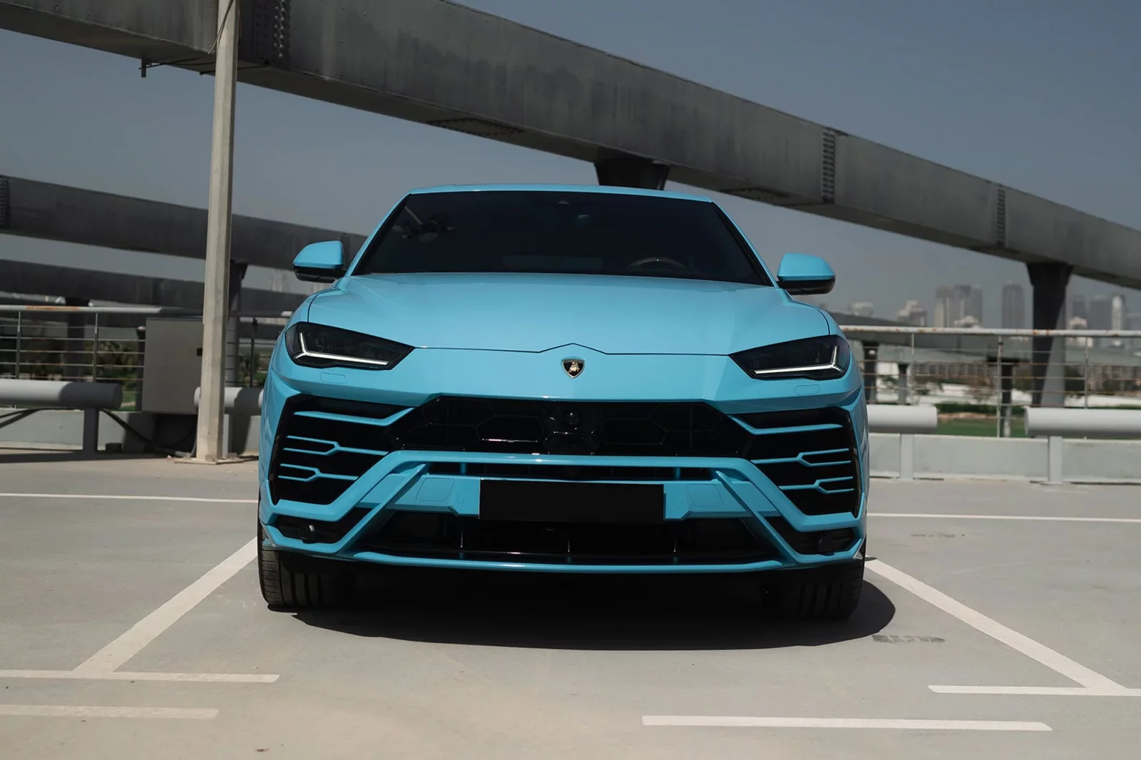 Rent Lamborghini Urus  Sky Blue 2021 in Dubai