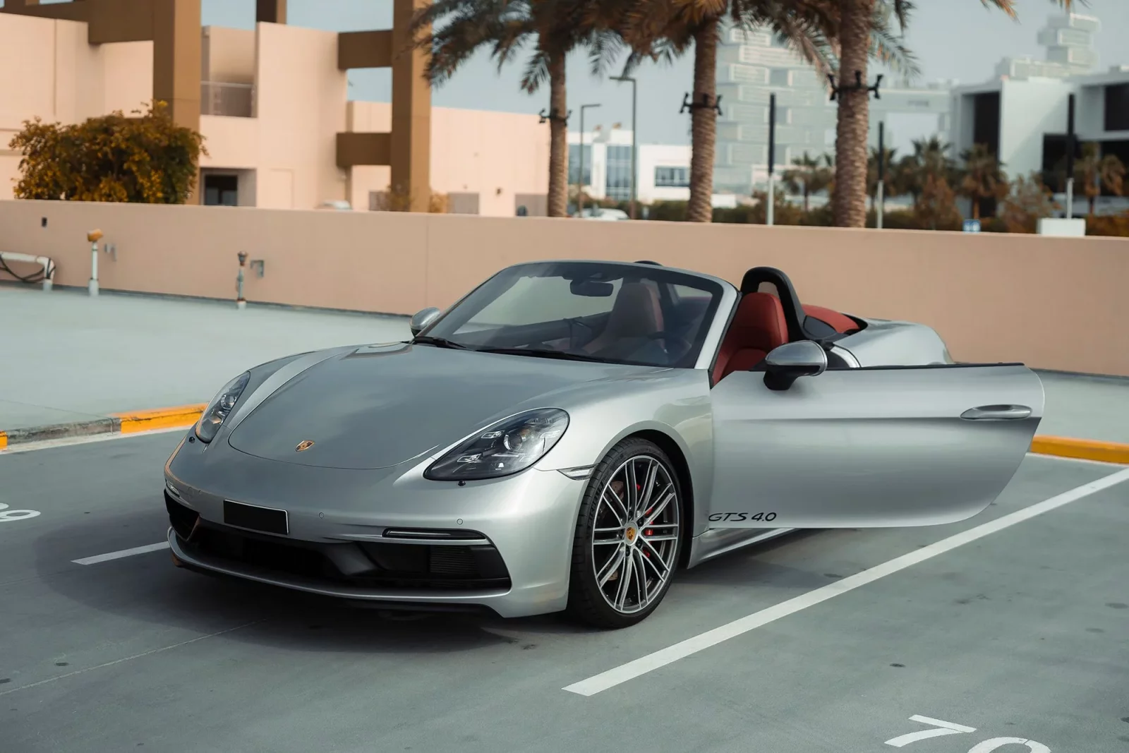 Rent Porsche Boxster GTS Grey 2021 in Dubai
