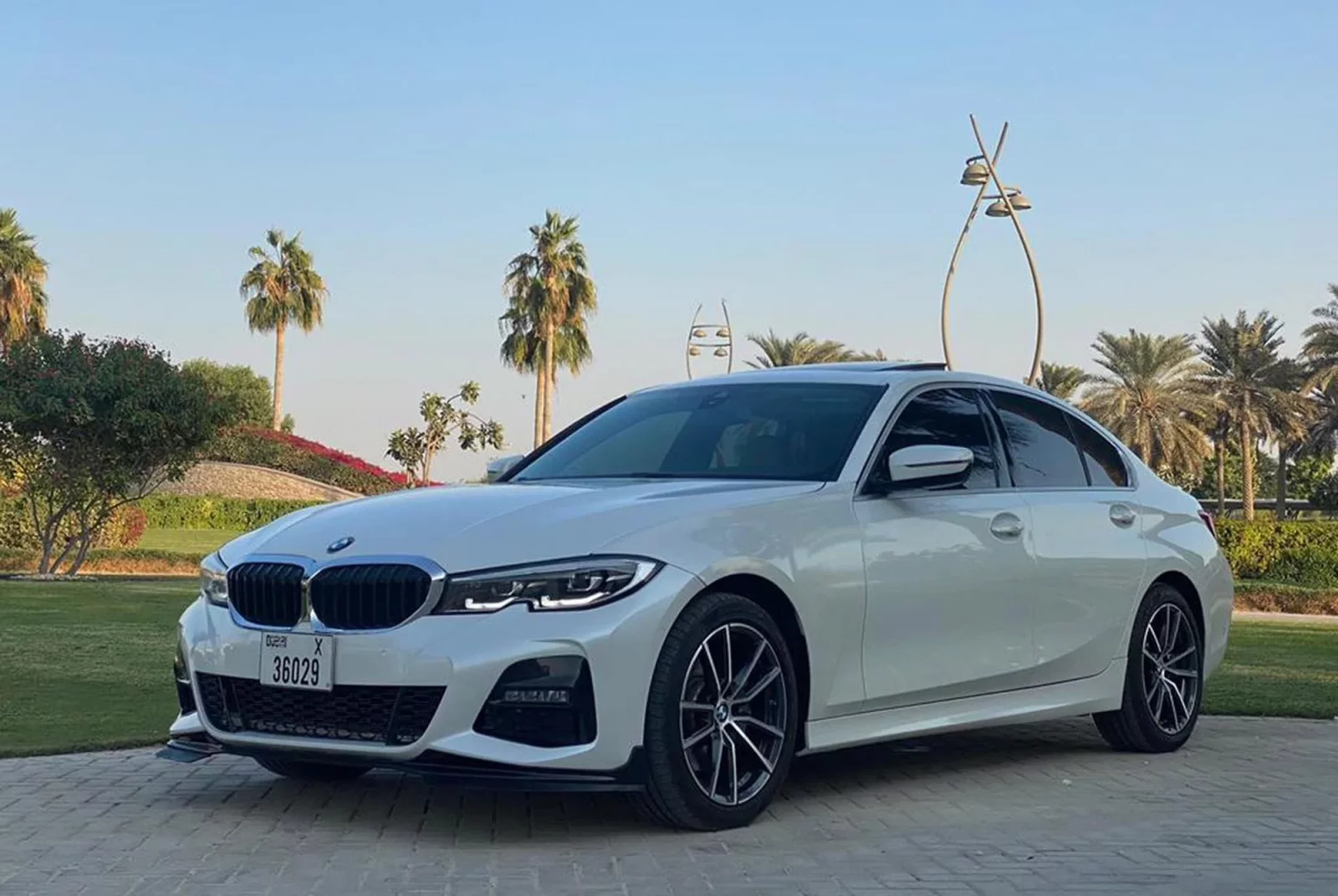 Rent BMW 3-Series  White 2021 in Dubai