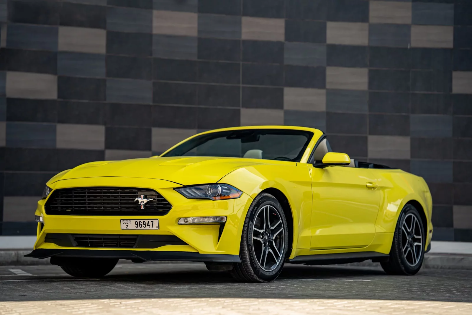 Rent Ford Mustang  Yellow 2021 in Dubai