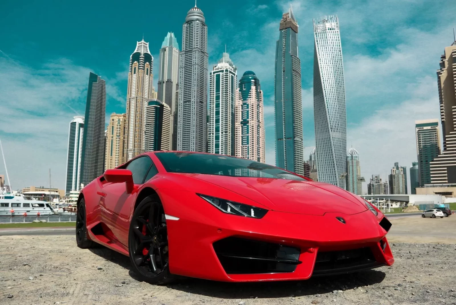 Rent Lamborghini Huracan  Red 2021 in Dubai