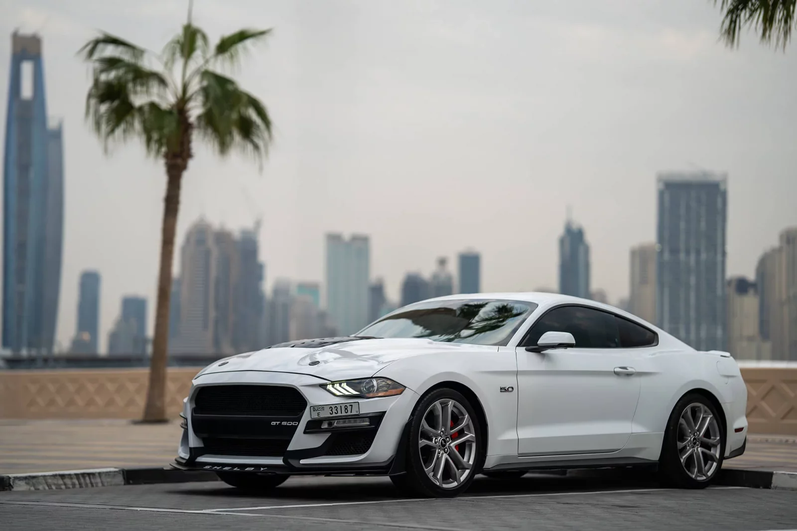 Rent Ford Mustang GT White 2022 in Dubai