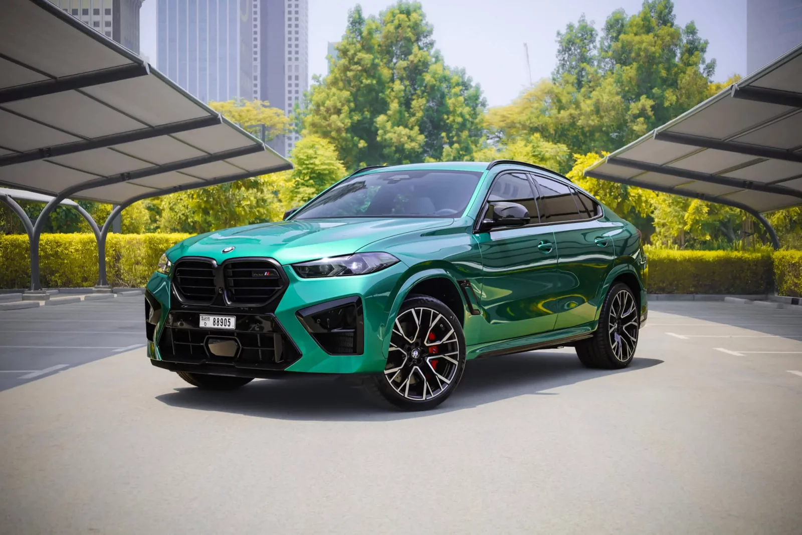 Rent BMW X6M Competition Green 2024 in Dubai